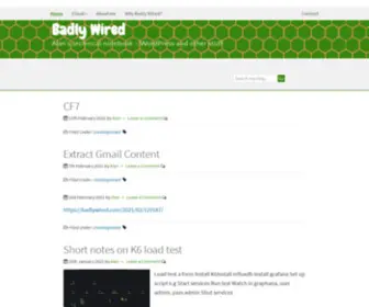 Badlywired.com(WordPress and other stuff) Screenshot