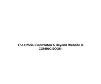 Badmintonandbeyond.com(Badmintonandbeyond) Screenshot