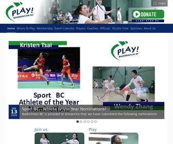 Badmintonbc.com(Badminton BC) Screenshot