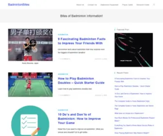 Badmintonbites.com(Badminton Bites) Screenshot