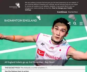 Badmintonengland.co.uk(Badminton England) Screenshot