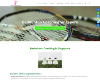 Badmintonlessonssg.com(Badminton Coaching Singapore) Screenshot