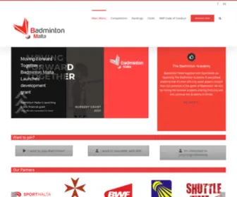 Badmintonmalta.org(Badminton Federation of Malta) Screenshot