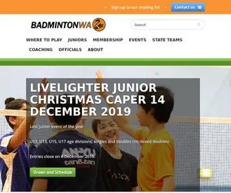 Badmintonwa.org.au(The Badminton Association of Western Australia (Badminton WA)) Screenshot