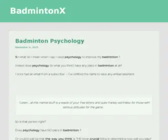 Badmintonx.org(Bad Mintonx) Screenshot