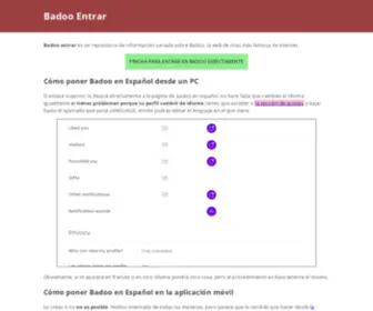 Badooentrar.net(▷ Badoo en Español) Screenshot