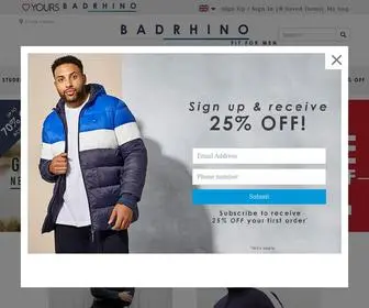 Badrhino.com(Men's Big and Tall Clothing) Screenshot