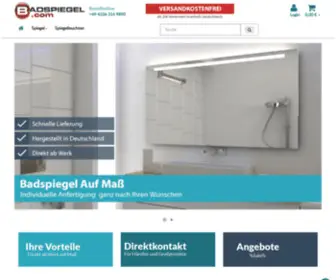 Badspiegel.com(Badspiegel & Badezimmerspiegel mit Beleuchtung) Screenshot