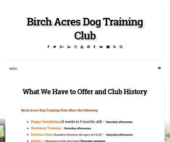 Badtc.com(Birch Acres Dog Training Club) Screenshot