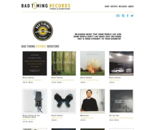 Badtimingrecords.com(Bad Timing Records) Screenshot
