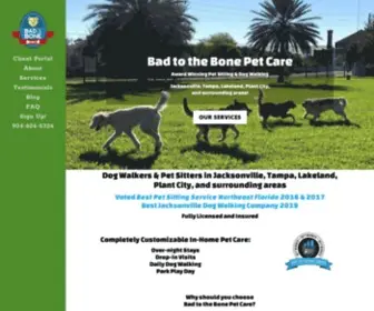 Badtothebonepetcare.com(Voted Best Pet Sitting Service Northeast Florida) Screenshot