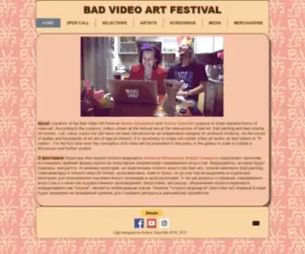 Badvideoart.com(Bad Video Art Festival) Screenshot