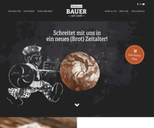 Baeckerei-Bauer.at(Schreitet mit uns in ein neues (Brot)) Screenshot