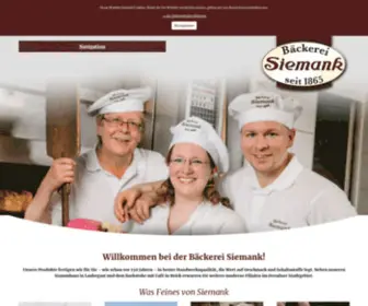 Baeckerei-Siemank.de(Bäckerei Siemank Dresden) Screenshot
