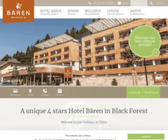 Baeren-Titisee.de(Ihr Hotel in Titisee) Screenshot