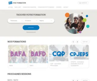 Bafa-Bafd.net(Découvrez notre offre de formation dans les secteurs de l'animation et de la petite enfance) Screenshot