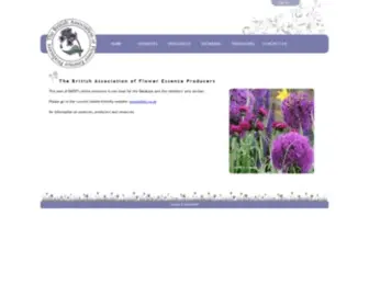 Bafep.com(The British Association of Flower Essence Producers) Screenshot