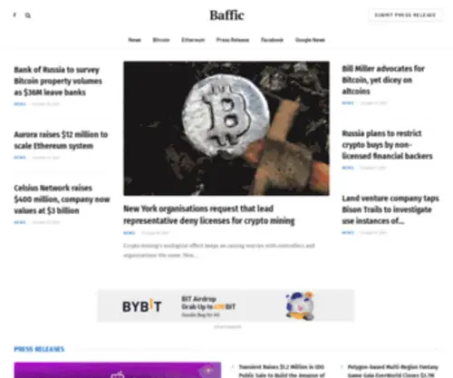 Baffic.com(Bitcoin and Crypto News) Screenshot