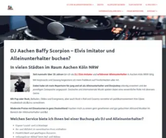 Baffy-Scorpion.de(Alleinunterhalter, DJ, Elvis Imitator, Musiker, Entertainer, Musikduo, Partyservice, aus Aachen, Koeln) Screenshot