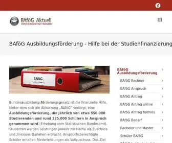 Bafoeg-Aktuell.de(BAföG Förderung für Studenten und Schüler) Screenshot