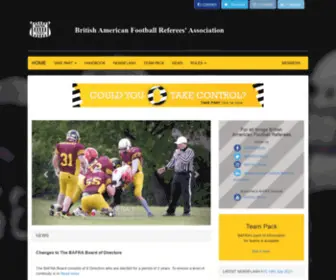 Bafra.info(British American Football Referees Association) Screenshot