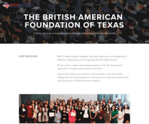 Baftx.org(British American Foundation of Texas) Screenshot