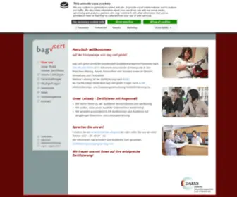 Bag-Cert.de(Bag cert zertifiziert nach DIN EN ISO 9001) Screenshot