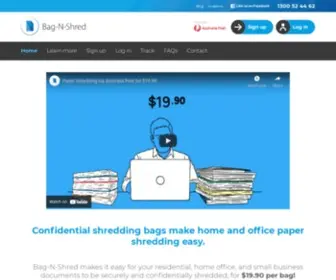 Bag-N-Shred.com.au(Paper Shredder Service Delivered by Australia Post) Screenshot