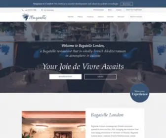 Bagatellelondon.com(Treat Yourself to Luxury Mediterranean Cuisine in our London Restaurant) Screenshot