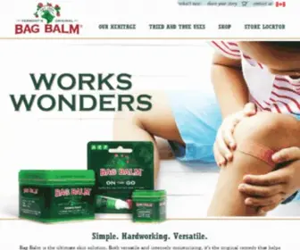 Bagbalm.com(Vermont's Original Bag Balm relieves and protects skin) Screenshot