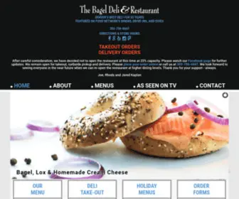 Bageldeli.com(The Bagel Deli and Restaurant) Screenshot