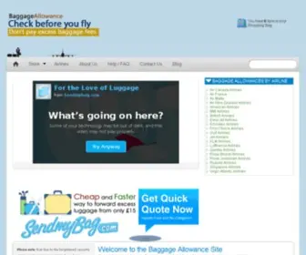 Baggageallowance.org(Web Hosting) Screenshot