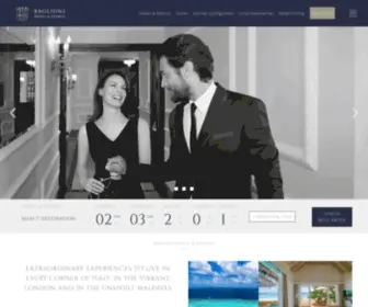 Baglionihotels.com(Italian Luxury Hotels & Resorts) Screenshot