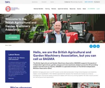 Bagma.com(British Agricultural and Garden Machinery Association) Screenshot