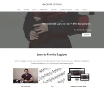 Bagpipelesson.com(BAGPIPE LESSON) Screenshot