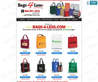 Bags-4-Less.com(Custom Printed Bags) Screenshot