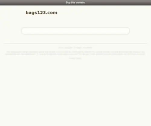 Bags123.com(Bags 123) Screenshot