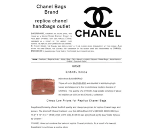 Bagsbrand.com(Replica Chanel Outlet) Screenshot