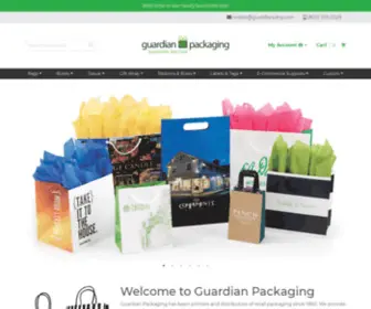 Bagsforretailers.com(Guardian PKG) Screenshot