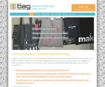 Bagworkshop.com(Custom Branded Promotional Wholesale Bags) Screenshot