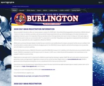 Bahabobcats.com(Burlington Amateur Hockey Association) Screenshot