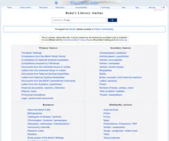 Bahai-Library.com(Bahá'í) Screenshot