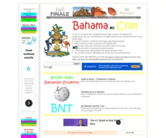 Bahama.com(Regional Website for the Bahamas) Screenshot