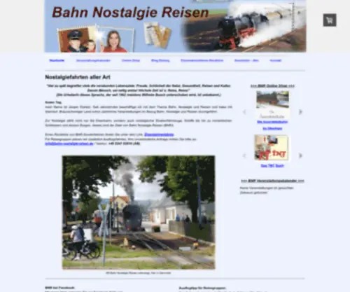 Bahn-Nostalgie-Reisen.de(Nostalgiefahrten aller Art) Screenshot