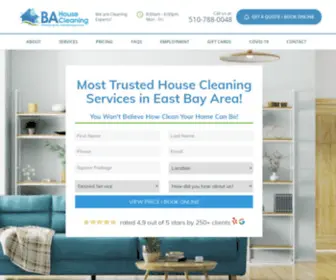 Bahousecleaning.com(House Cleaning Services in Oakland) Screenshot