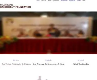 Bahushrutfoundation.org(Scholarships for hearing impaired) Screenshot