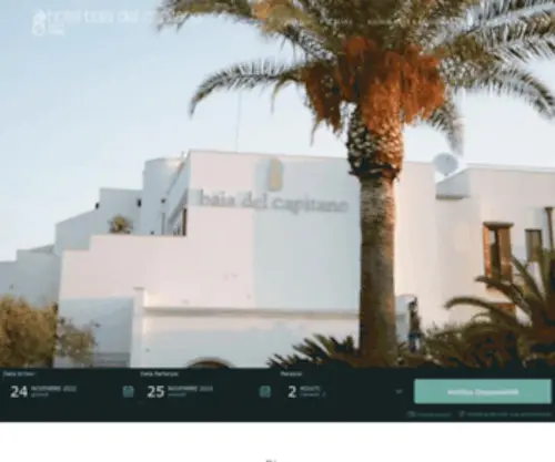 Baiadelcapitano.it(Hotel Baia del Capitano) Screenshot