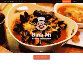 Baikmi.ca(Order Online for Takeout / Pickup. Here at Baik Mi Korean Restaurant) Screenshot