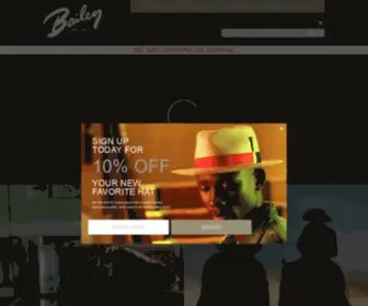 Baileyhats.com(The Official Bailey® Hats Store) Screenshot