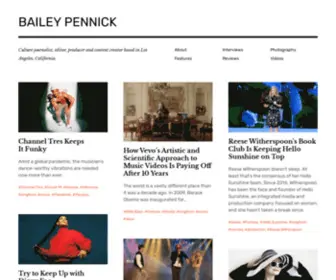 Baileypennick.com(Culture journalist) Screenshot